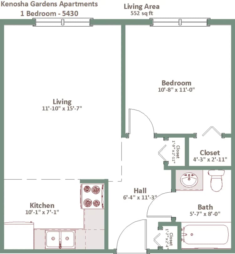 Kenosha apartments for rent - image - KG_5430_1BR.png