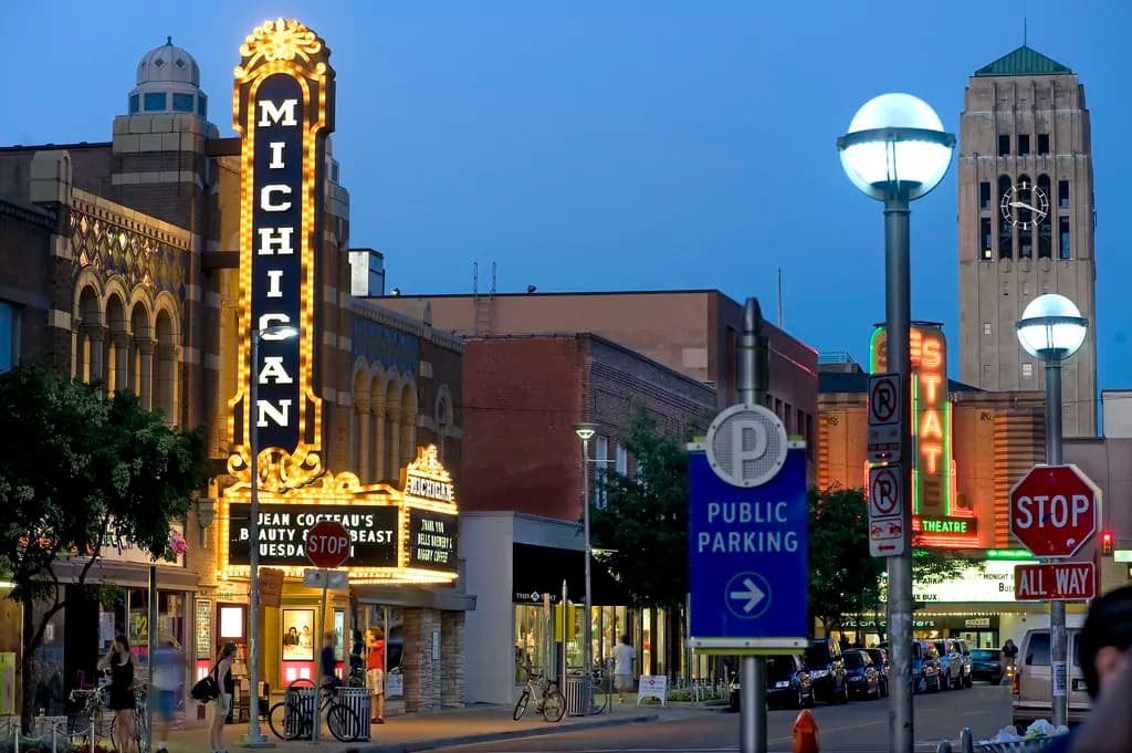 Kenosha apartments for rent - image - Ann-Arbor-and-The-Michigan-Theater-night.webp