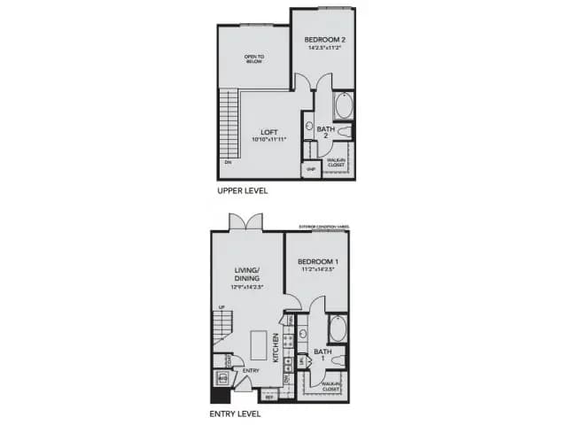 Kenosha apartments for rent - image - B1 - 2 Bedroom, 2 Bath Townhome