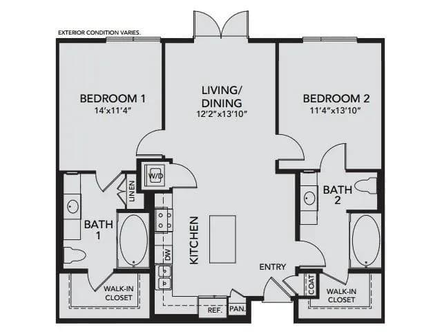 Kenosha apartments for rent - image - B2 - 2 Bedroom, 2 Bath